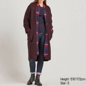 Uniqlo Tweed Knitted Coat
